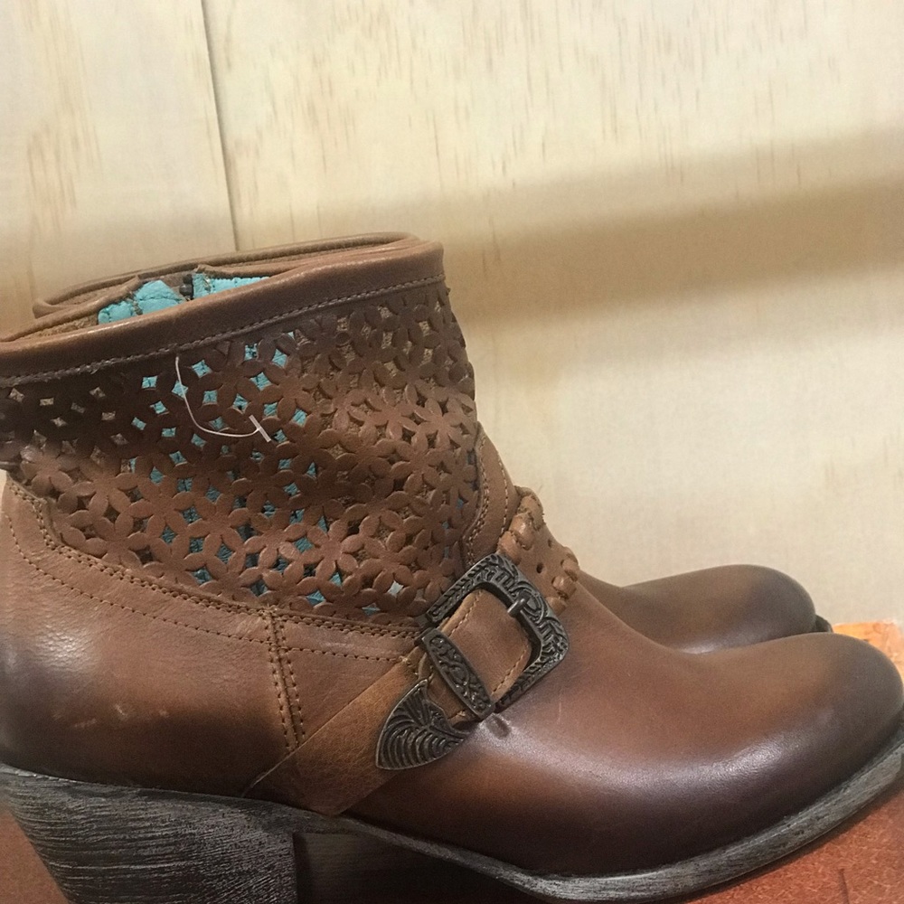 Corral Brown Cutout Ankle Boot
